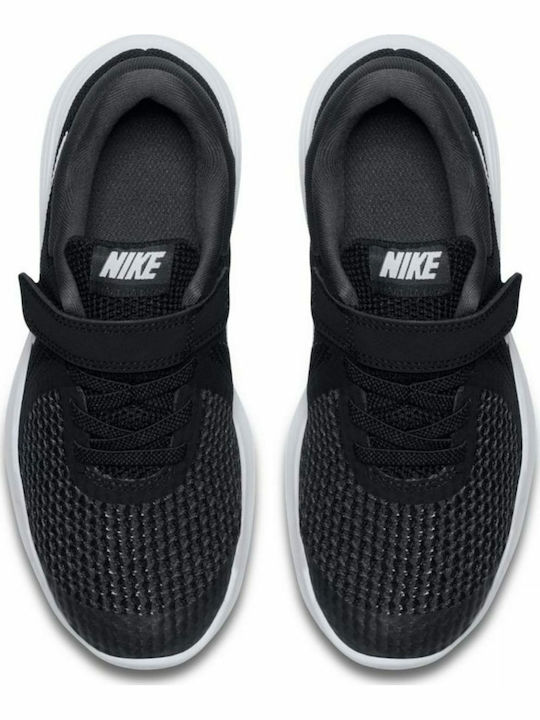 Revolution Revolution 4 PSV Kids Sports Shoes Running with Hoop & Loop Closure Black / White / Anthracite