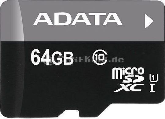Adata Premier microSDXC 64GB U1 UHS-I 30MB/s με αντάπτορα