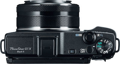 Canon PowerShot G1 X Mark II Kompakte Kamera 12.8MP Optischer Zoom 5x mit Bildschirmgröße 3.0" und Videoauflösung 1920 x 1080 Pixel Schwarz