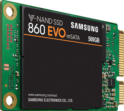 Samsung 860 Evo mSATA SSD 500GB τύπου mSATA με σύνδεση SATA III MZ-M6E500BW