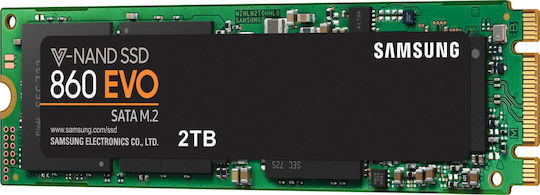 Samsung 860 Evo M.2 SSD 2TB τύπου M.2 με σύνδεση SATA III MZ-N6E2T0BW