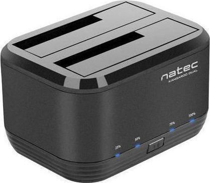 Natec NSD-0955 Dockingstation für 2 Festplatten SATA 2.5" / 3.5" mit USB 3.0 Verbindung (NSD-0955)