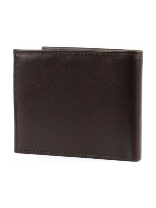 Tommy Hilfiger Small Embossed Bifold Men's Leather Wallet Brown