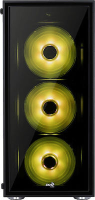 Aerocool Quartz Gaming Midi-Turm Computergehäuse mit RGB-Beleuchtung Mehrfarbig