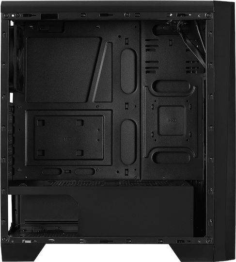 Aerocool Cylon Gaming Midi Tower Computer Case with Side Window and RGB Lighting Black