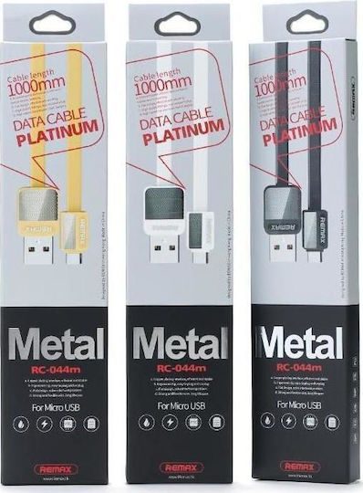 Remax Platinum RC-044m 1m Flat USB 2.0 to micro USB Cable Gold