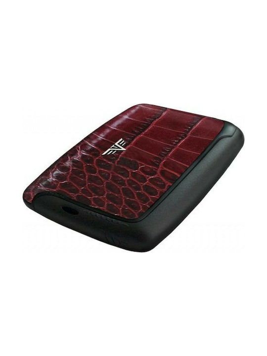 Leather Line Ανδρικό Πορτοφόλι Καρτών με RFID Μπορντό