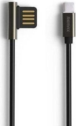 Remax Emperor RC-054a Angle (90°) / Regular USB 2.0 Cable USB-C male - USB-A Μαύρο 1m