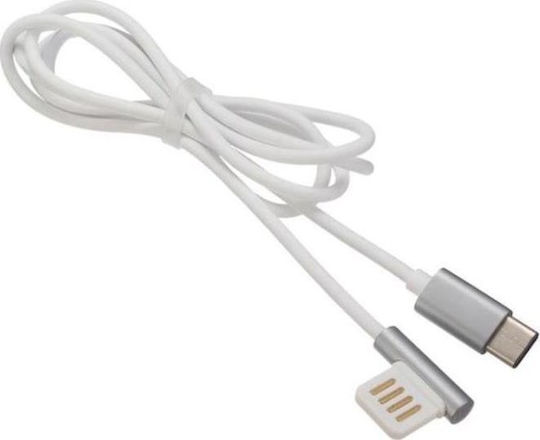 Remax Emperor RC-054a Cablu USB 2.0 Unghi (90°) USB-C Masculin - USB-A Argintiu 1m