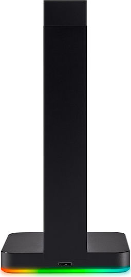 Corsair ST100 RGB Desktop Headphone Stand with LED Lighting, Sound Card and USB Port Black