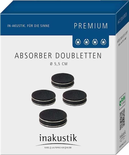 Inakustik Premium Doublette Амортисьорни абсорбатори Комплект от 4 броя Черен