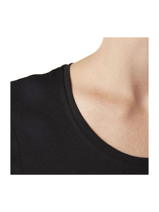 Linear Read Scoop Γυναικείο T-shirt Μαύρο