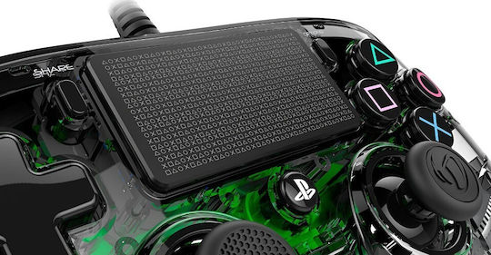 Nacon Wired Illuminated Compact Controller for PS4 Crystal Green