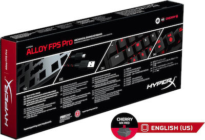 HyperX Alloy FPS Pro Gaming Πληκτρολόγιο Tenkeyless με Cherry MX Red διακόπτες και Φωτιζόμενα πλήκτρα (Αγγλικό US)