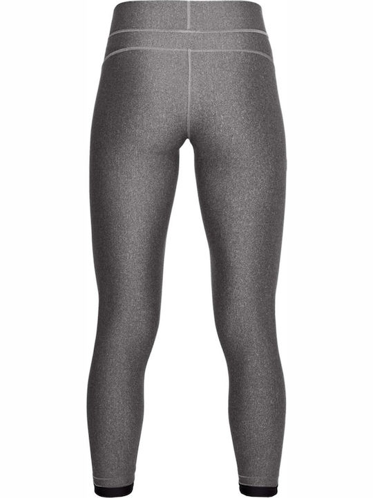 Heat Gear Leggings Pentru Alergare Colanți Cropped De Strângere Lucios Gri
