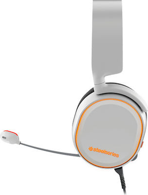 SteelSeries Геймърски слушалки с връзка USB Бял