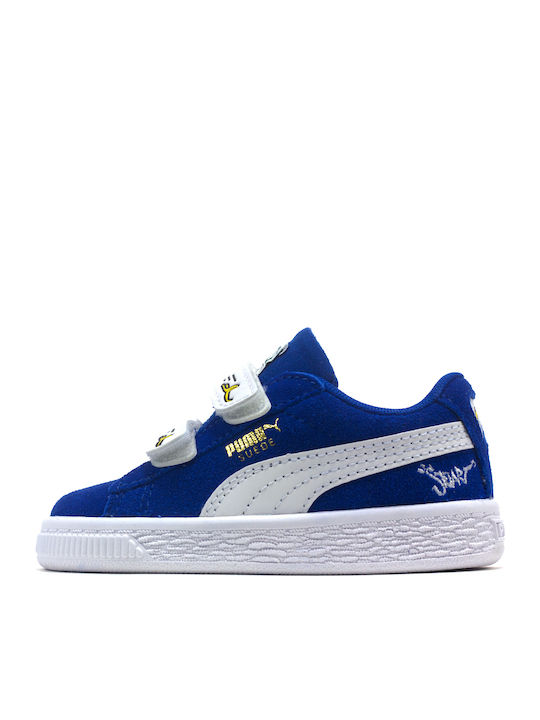 Puma Παιδικό Sneaker Minions Suede με Σκρατς Μπλε