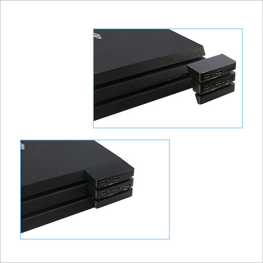 Dobe P4 Pro USB Hub 5 Порта TP4-832 USB Hub за PS4 Черен