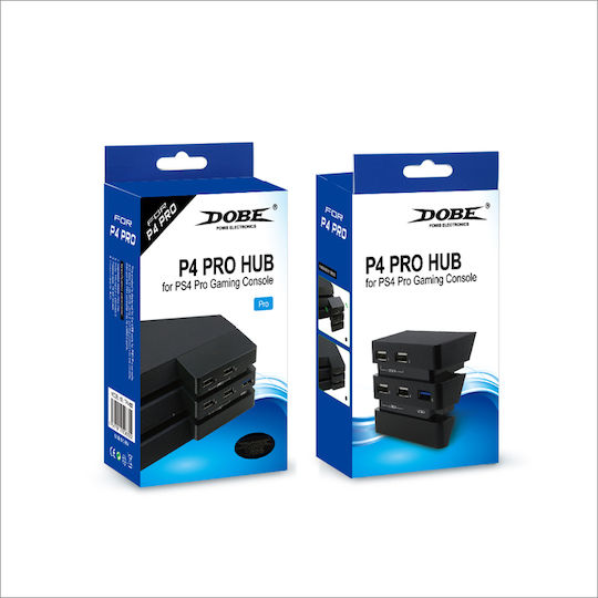 Dobe P4 Pro USB Hub 5 Порта TP4-832 USB Hub за PS4 Черен