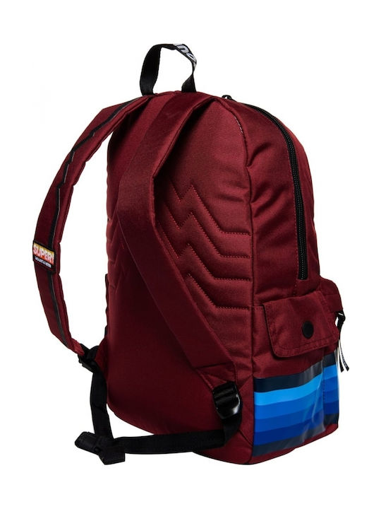 Superdry Stoff Rucksack Burgundisch