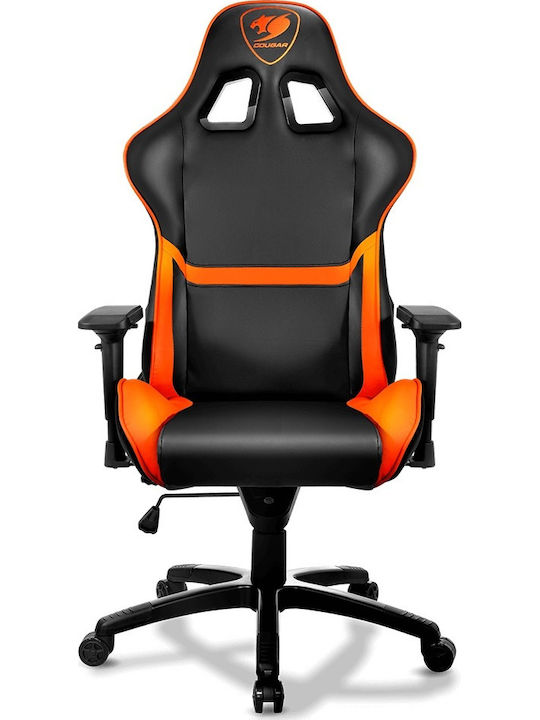 Armor Scaun Gaming Din piele ecologică cu Brațe Reglabile Portocaliu