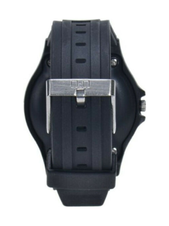 Q&Q Watch Battery with Black Rubber Strap VP60J001Y