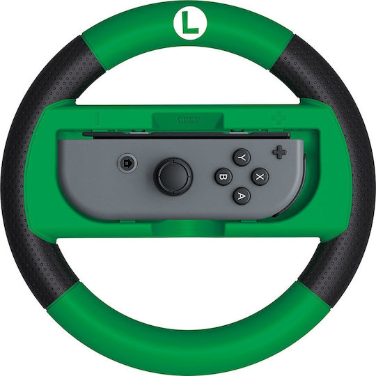 Hori Mario Kart 8 Deluxe Wheel Luigi Version Switch Hand Grip for Switch in Green color