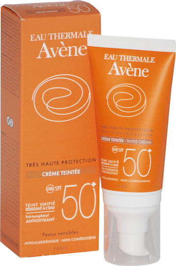 Eau Thermale Avène Crema Colorată Waterproof Cremă Antisolară de Față SPF50 cu Pigment 50ml