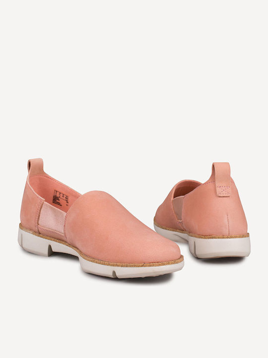 Tri Curve Ανατομικά Γυναικεία Slip-On Δερμάτινα Ροζ