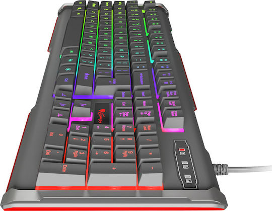 Genesis Rhod 400 RGB Гейминг Клавиатура с RGB подсветка (Английски US) Черен