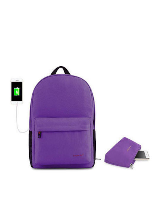 Tigernu Τ-B3249 Τσάντα Πλάτης για Laptop 15" με Θύρα USB σε Μαύρο χρώμα