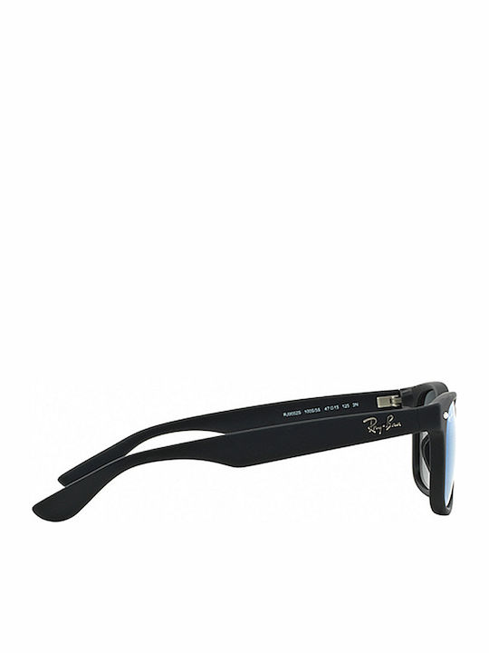 Ray Ban Wayfarer Unbreakable Square Kids Sunglasses with Mirror Lens Black
