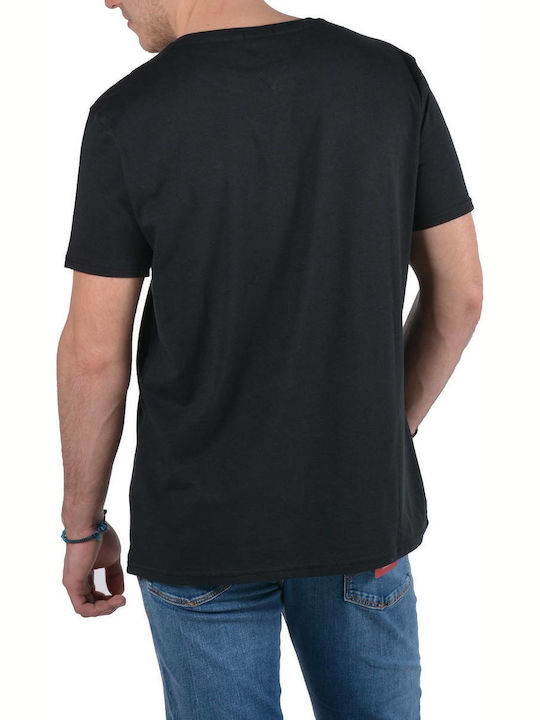 Tommy Hilfiger Ανδρικό T-shirt Μαύρο Μονόχρωμο