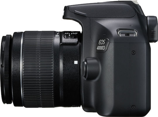 Canon DSLR Camera EOS 4000D Crop Frame Kit (EF-S 18-55mm F3.5-5.6 DC III) Black