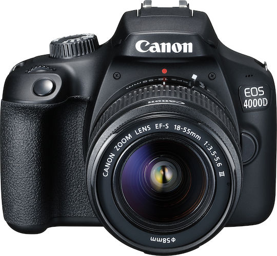 Canon DSLR Camera EOS 4000D Crop Frame Kit (EF-S 18-55mm F3.5-5.6 DC III) Black