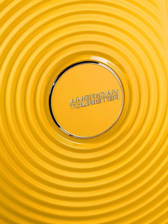American Tourister Soundbox Spinner 4 Medium Hard Yellow Suitcase With 4 Wheels Height 67cm