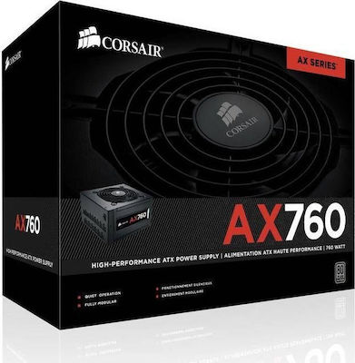 Corsair AX Series AX760 760W Sursă de alimentare Complet modular 80 Plus Platinum