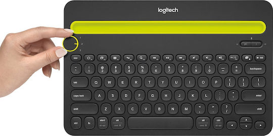 Logitech K480 Безжично Само клавиатура за таблет Английски US Черно