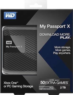 Western Digital My Passport X USB 3.0 Externe HDD 2TB 2.5" Schwarz