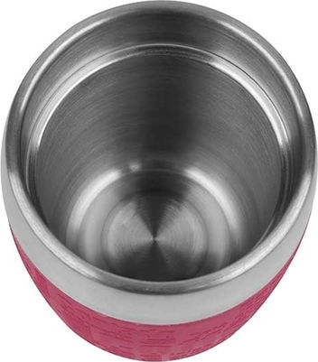 Tefal Travel Cup Glass Thermos Stainless Steel 200ml Pink with Mouthpiece