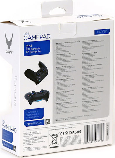 Omega Charge Ασύρματο Gamepad για PC / PS4 Μαύρο