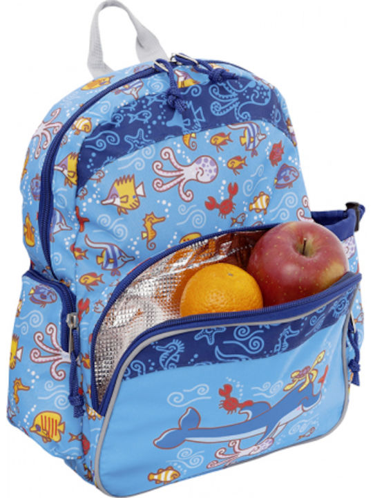 Laken Katuki Blue with Insulated Area Delfin Bag Backpack Light Blue