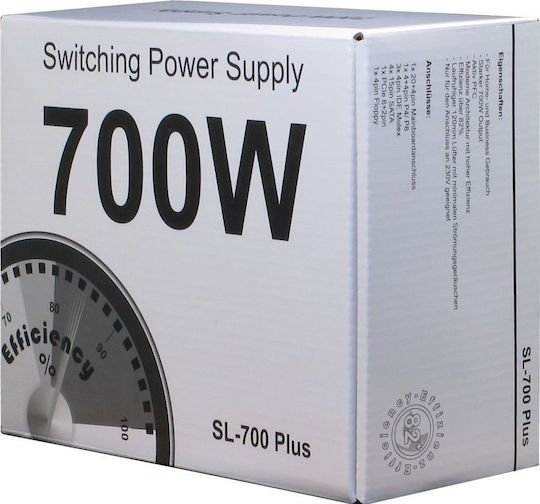 Inter-Tech SL-700 Plus 700W Gray Computer Power Supply Full Wired
