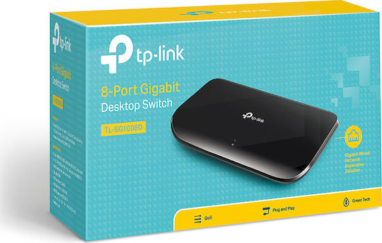 TP-LINK TL-SG1008D Unmanaged L2 Switch with 8 Gigabit (1Gbps) Ethernet Ports