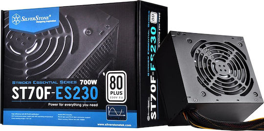 Silverstone Essential 700W Black Computer Power Supply Full Wired 80 Plus Standard