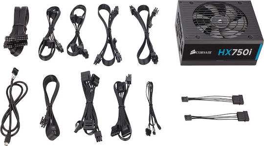 Corsair HXi Series HX750i 750W Τροφοδοτικό Υπολογιστή Full Modular 80 Plus Platinum