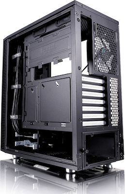 Fractal Design Define C Tempered Glass Midi Tower Κουτί Υπολογιστή με Πλαϊνό Παράθυρο Μαύρο