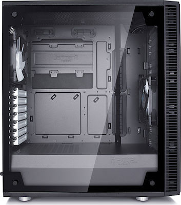 Fractal Design Define C Tempered Glass Midi Tower Κουτί Υπολογιστή με Πλαϊνό Παράθυρο Μαύρο