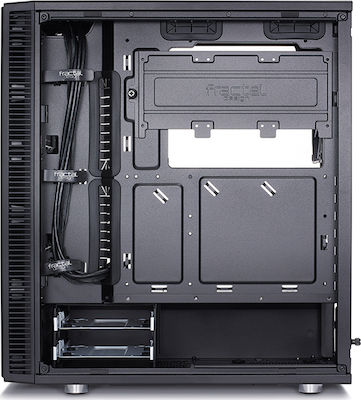 Fractal Design Define C Tempered Glass Midi Tower Κουτί Υπολογιστή με Πλαϊνό Παράθυρο Μαύρο