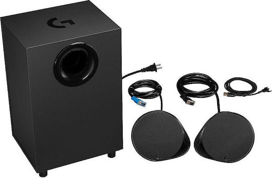 Logitech G560 Ασύρματα Ηχεία Υπολογιστή 2.1 με Bluetooth και Ισχύ 120W σε Μαύρο Χρώμα